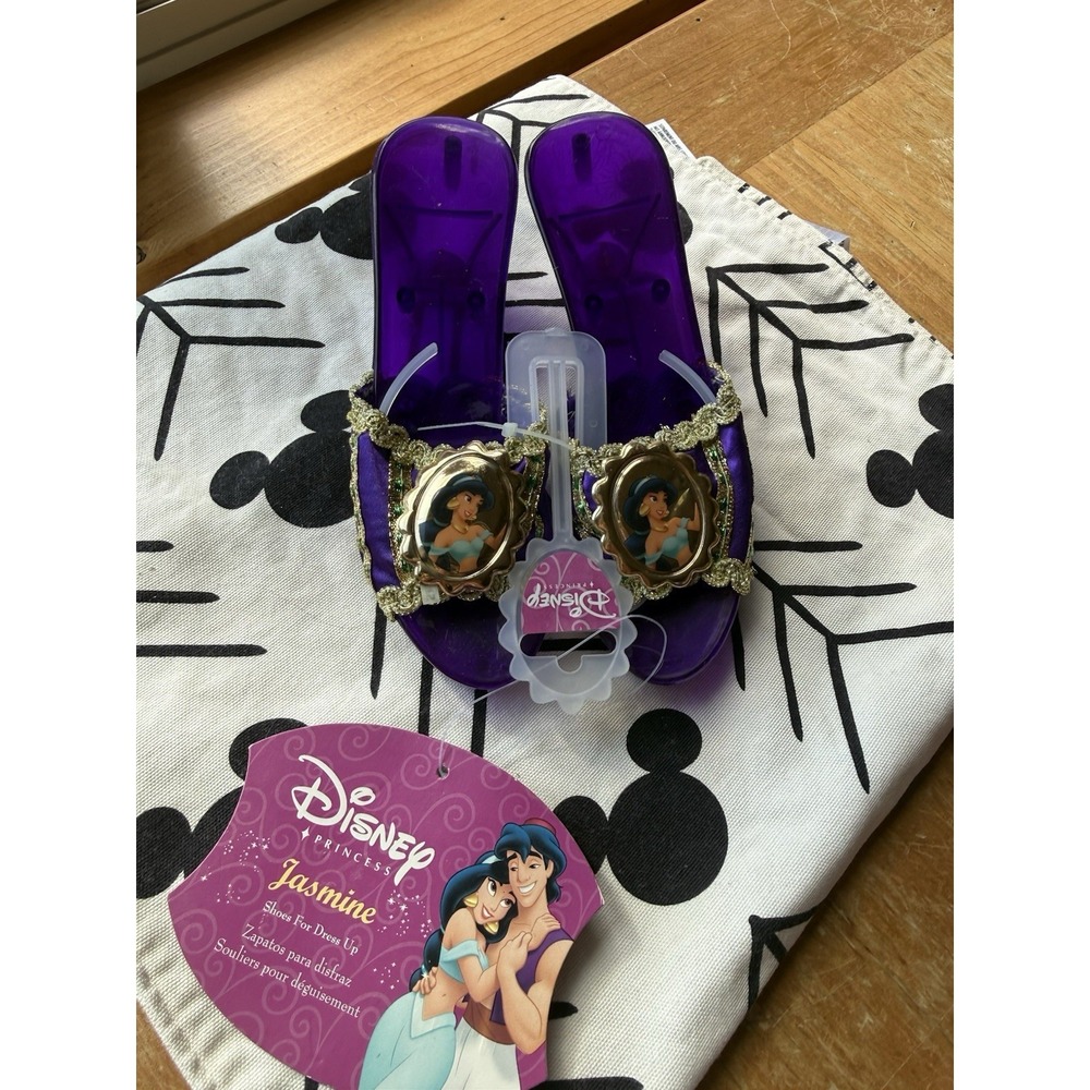 Disney Princess Jasmine From Aladdin Dress Up Costume Play Shoes One Size 7.5 In